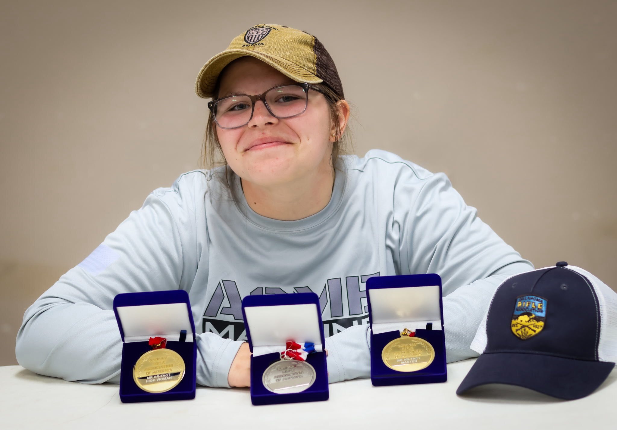 ACME Junior Sydney Beiswanger winning 3 medals at NRA Mid-Range 2025